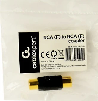 Gembird (A-RCAFF-01) adapter RCA (ženski) na RCA (ženski) crni