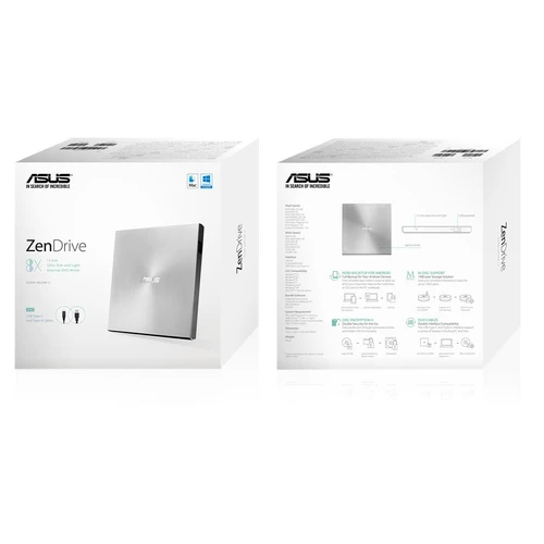 Asus ZenDrive (U9M SDRW-08U9M-U) srebrni eksterni DVD RW  