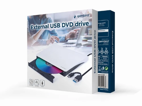 Gembird (DVD-USB-03-BW) eksterni DVD RW beli