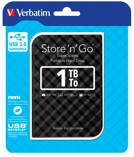 Verbatim StoreNgo II 1TB (53194) eksterni hard disk crni