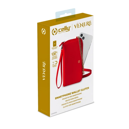Celly Venere (VENERERD) unirvezalna futrola za telefon crvena