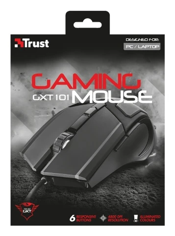 Trust GXT 101 Gav optički gejmerski miš 4800dpi crni