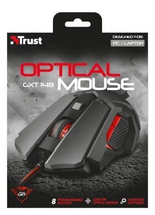Trust GXT 148 Orna optički gejmerski miš 3200dpi crni