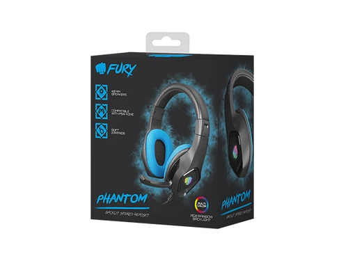 Fury RGB gejmerske slušalice sa mikrofonom NFU-1679 Phantom crne