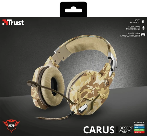 Trust gaming slušalice sa mikrofonom GXT 322 Carus (22125) desert kamuflažna