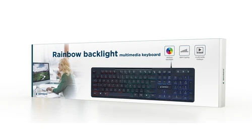 Gembird KB-UML-02 RGB gejmerska tastatura crna
