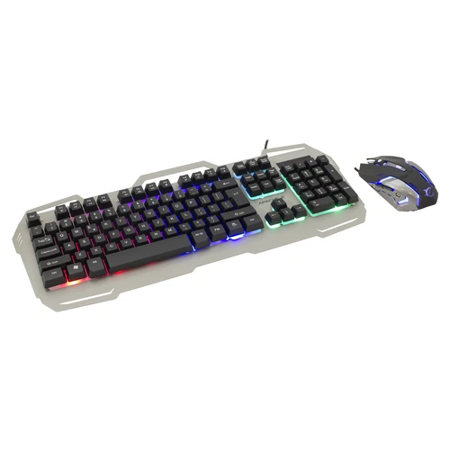 White Shark GMK-1801 Apache 2 komplet gejmerska tastatura EN (US) siva+optički gejmerski miš 4800dpi