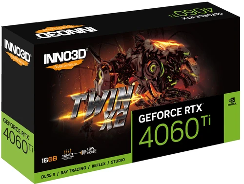 Inno3D GeForce RTX4060Ti (N406T2-16D6-178055N) grafička kartica 16GB GDDR6 128bit