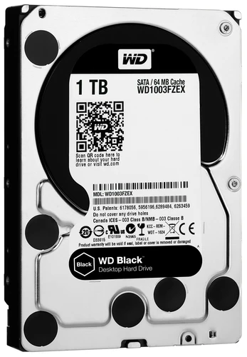 Western Digital 1TB 3.5" SATA III 64MB 7.200rpm WD1003FZEX Black hard disk