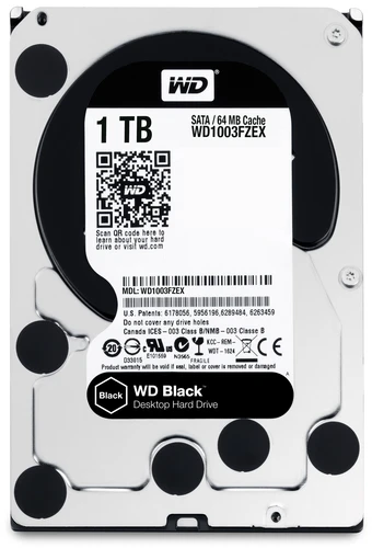 Western Digital 1TB 3.5" SATA III 64MB 7.200rpm WD1003FZEX Black hard disk