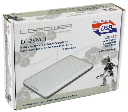 LC Power LC-25WU3 SATA White USB3.0 eksterno kućište za HDD 2.5"
