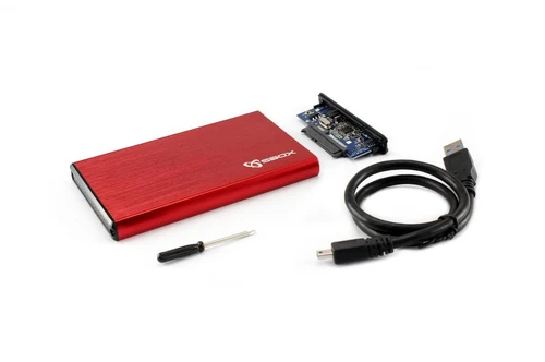 S-BOX HDC-2562R kućište za za 2.5 SATA I/II/III HDD ili SSD USB 3.0 crveno