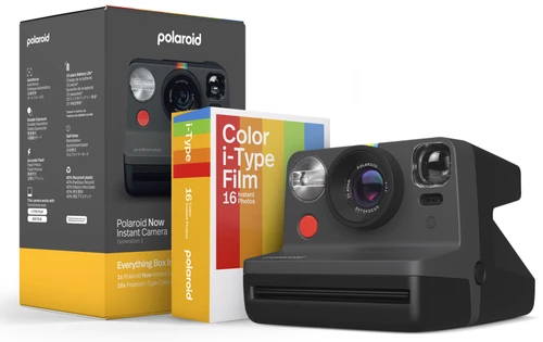 Polaroid NOW Gen 2 Bundle (6248) crni foto kompaktni aparat+i-Type Color beli foto papir 16 komada