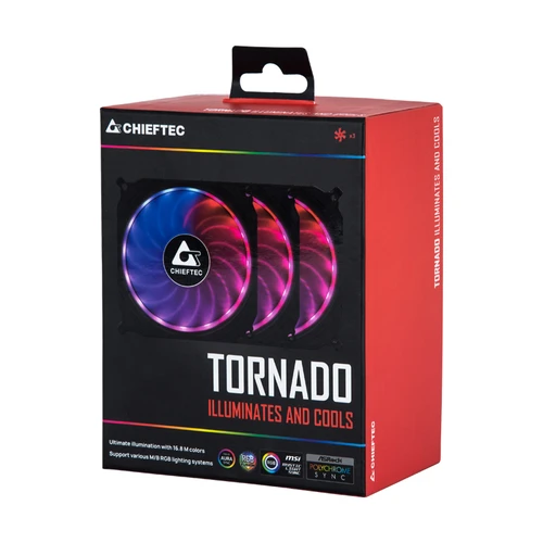 Chieftec Tornado RGB CF-3012-RGB set ventilatora 120x120x25mm (3 komada)