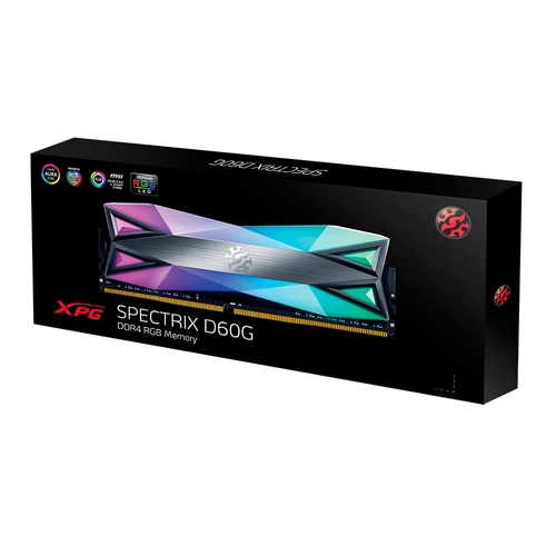 ADATA DDR4 3200MHz 16GB XPG SPECTRIX D60G (AX4U320016G16A-ST60) RGB memorija za desktop
