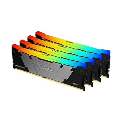 Kingston DDR4 128GB (4x32GB kit) 3200MT/s FURY Renegade RGB Black XMP (KF432C16RB2AK4/128) memorija za desktop