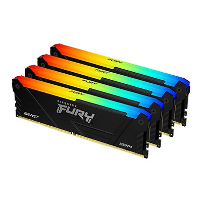 Kingston DDR4 128GB (4x32GB kit) 3600MT/s Fury Beast RGB Black XMP (KF436C18BB2AK4/128) memorija za desktop