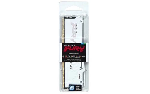 Kingston DDR5 32GB 6400MT/s Fury Beast White RGB XMP (KF564C32BWA-32) memorija za desktop