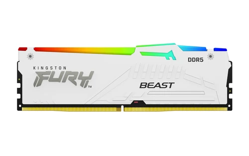 Kingston DDR5 32GB 6400MT/s Fury Beast White RGB XMP (KF564C32BWA-32) memorija za desktop