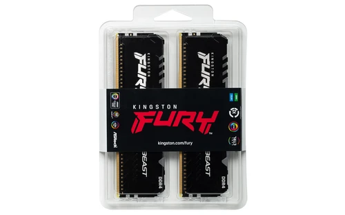Kingston KF432C16BBAK2/64 Fury Beast RGB DDR4 64GB (2x32GB) 3200MHz memorija za desktop
