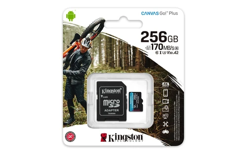 Kingston Canvas Go Plus (SDCG3/256GB) memorijska kartica microSDXC 256GB class 10+adapter 