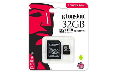 Kingston MicroSD (SDCS/32GB) 32Gb Canvas select class 10+adapter memorijska kartica 