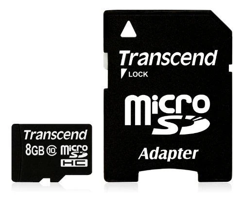 Transcend MicroSD (TS8GUSDHC10) 8GB class 10+adapter memorijska kartica 