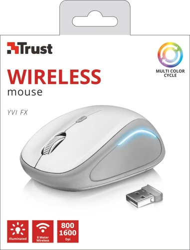 Trust YVI FX beli bežični optički miš 1600dpi