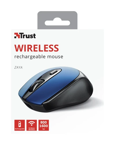 Trust Zaya plavi bežični punjivi optički miš 1600dpi