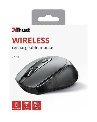 Trust Zaya (23809) rechargeable bežični optički miš 1600dpi srebrno crni