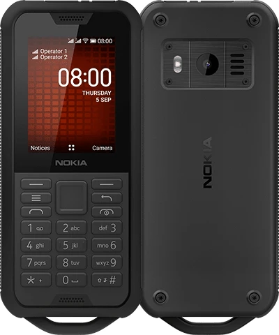 Nokia 800 Tough crni mobilni 2.4" Dual Core 2x1.1GHu Cortex A7 512MB 4GB 2Mpx Dual Sim