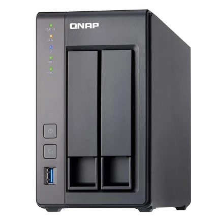 Qnap TS-251+-2G NAS storage Intel® Celeron® Quad Core™ 2.0GHz(do 2.42GHz) 2GB DDR3L hard disk ležišta 2x3.5" ili 2.5" SATA 6Gb/s, SATA 3Gb/s