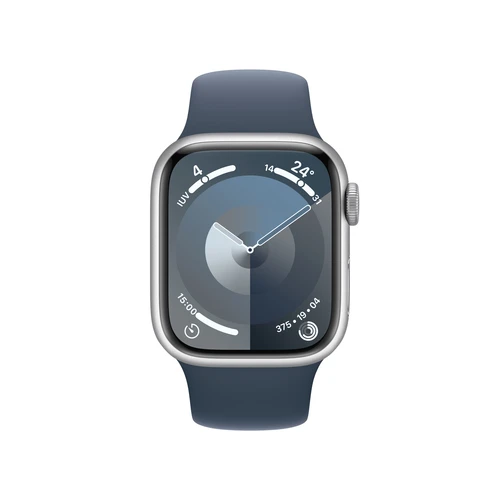 Apple Watch S9 GPS (MR903SE/A) 41mm S/M Silver with Storm Blue Sport Band pametni sat