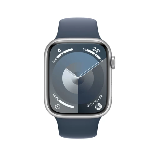 Apple Watch S9 GPS (MR9D3SE/A) 45mm S/M Silver with Storm Blue Sport Band pametni sat