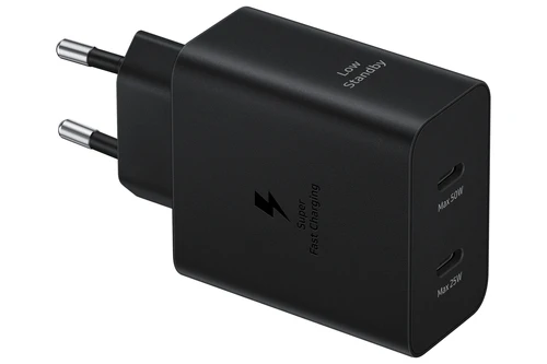 Samsung Duo EP-T5020XBEGEU crni punjač za mobilne telefone 2xUSB-C+kabl USB-C