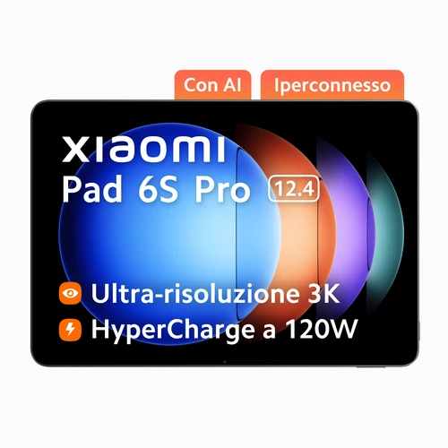 Xiaomi Pad 6S Pro (VHU4704EU) WiFi 8/256GB sivi tablet 12.4" Octa Core Snapdragon 8 Gen 2 8GB 256GB 32Mpx