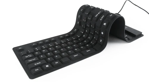 Gembird (KB-109F-B) crna gumena tastatura+PS2 adapter