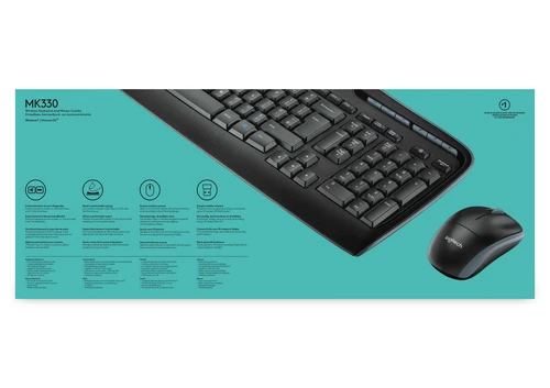 Logitech MK330 bežična tastatura US crna+bežični miš
