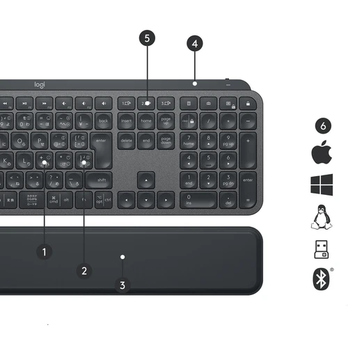 Logitech MX Keys Plus (920-009416) grafit tastatura sa palm restom