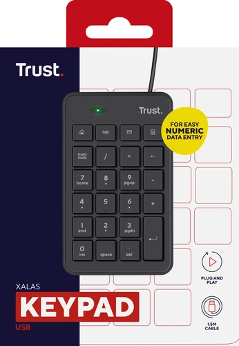 Trust XALAS USB numerička tastaura crna