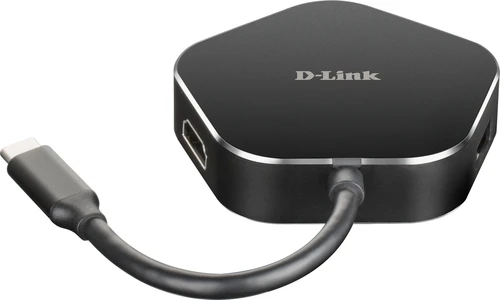 D-Link DUB-M420 4u1 USB-C hub (2xUSB A 3.0/USB-C PD/HDMI) crni