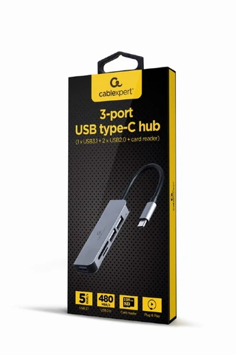 Gembird Cablexpert (A-CM-COMBO5-02) USB Tip-C 5u1 USB HUB