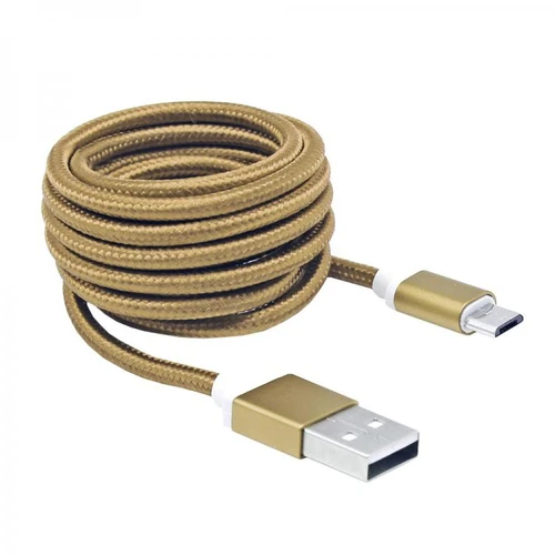 S-BOX zlatni kabl za punjač USB A (muški) na micro USB (muški) 1.5m
