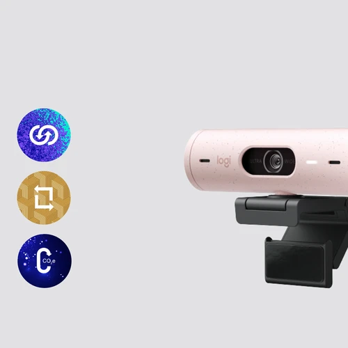 Logitech Brio 500 web kamera roza
